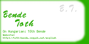 bende toth business card