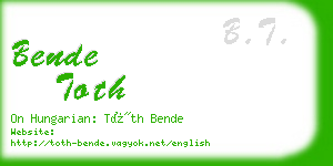 bende toth business card
